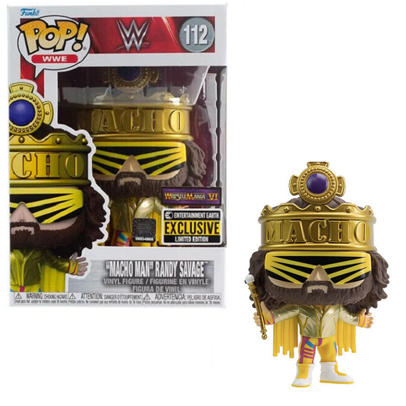 Macho Man Randy Savage #112 - Wrestling Funko Pop! WWE [Metallic] [EE Exclusive]