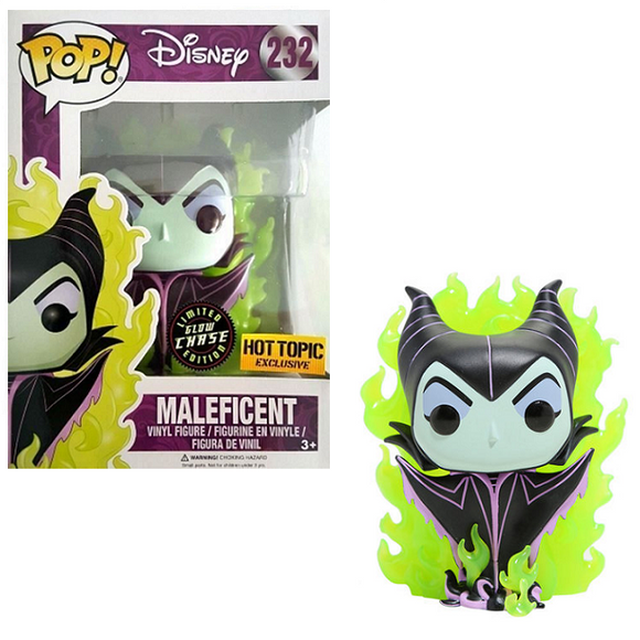Maleficent #232 - Disney Villains Funko Pop! [Gitd Chase Hot Topic Exclusive]