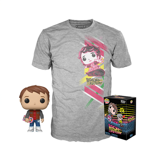 Marty with Hoverboard - Back To The Future Funko Pop! & Tee [Size XL]