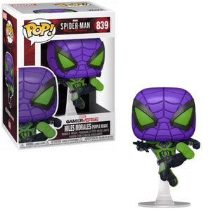 Miles Morales #839 - Spider-Man Miles Morales Gamerverse Funko Pop! [Purple Reign]