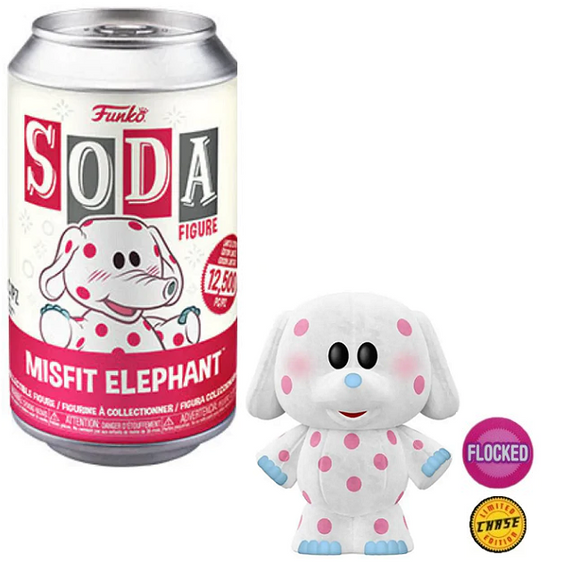 Misfit Elephant - Rudolph the Red-Nosed Reindeer Vinyl SODA Opened Flocked Chase Figure