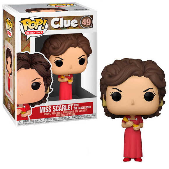 Miss Scarlet with Candlestick #49 - Clue Funko Pop! Retro Toys
