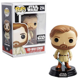 Obi‑Wan Kenobi #214 Funko Pop – Smugglers Bounty Exclusive, shown in and out of box