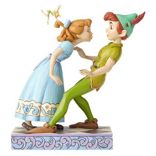 Peter Pan Wendy and Tinker Bell - Disney Traditions An Unexpected Kiss Statue