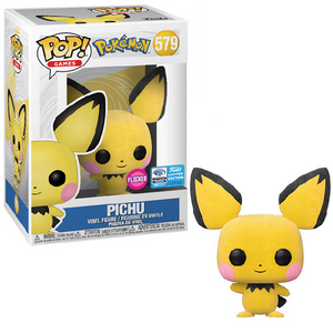 Pichu #579 - Pokemon Funko Pop! Games [Flocked 2020 WonderCon Exclusive]