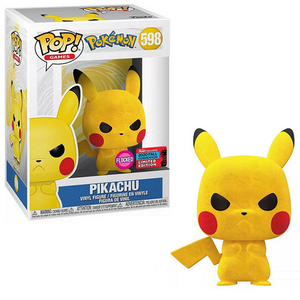 Pikachu #598 - Pokemon Funko Pop! Games [Flocked 2020 Fall Convention Exclusive]