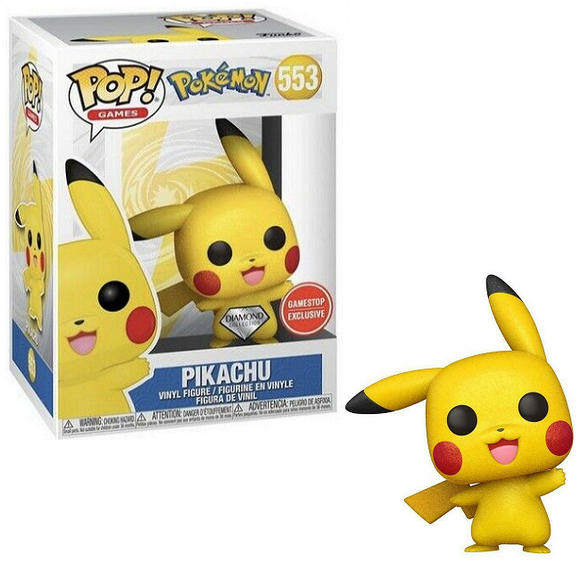 Pikachu #553 – Pokemon Funko Pop! Games [Diamond GameStop Exclusive] [Minor Box Damage]