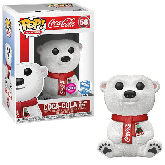 Coca-Cola Polar Bear #58 - Coca-Cola Funko Pop! Ad Icons Flocked Exclusive