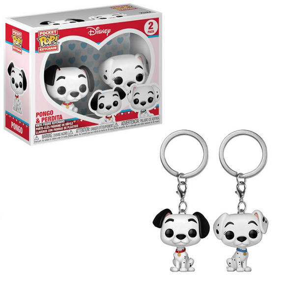 Pongo & Perdita - 101 Dalmatians Funko Pocket POP! Keychain [2-Pack]