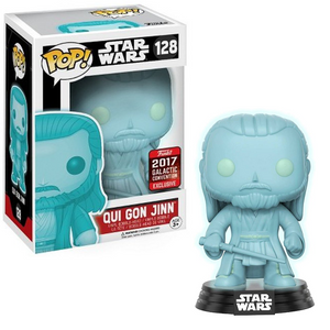 Qui Gon Jinn #128 – Star Wars Funko Pop! [Holographic 2017 Galactic Convention Exclusive]