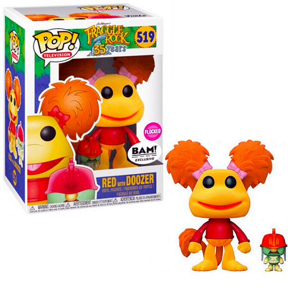 Red with Doozer #519 - Fraggle Rock Funko Pop! TV [Flocked BAM Exclusive]