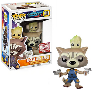 Rocket with Groot #211 - Guardians Of The Galaxy 2 Pop! Exclusive Vinyl Figure