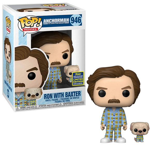 Ron with Baxter #946 - Anchorman Funko Pop! Movies [2020 Summer Convention Limited Edition Exclusive]