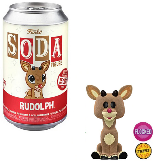 Rudolph - Rudolph the Red-Nosed Reindeer Funko Soda [Flocked Opened Chase]