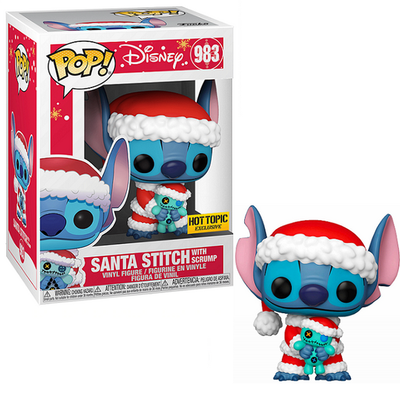 Santa Stitch with Scrump #983 - Lilo & Stitch Funko Pop! [Hot Topic Exclusive]