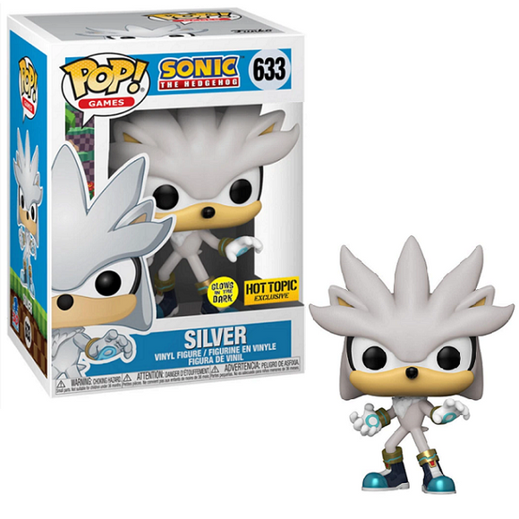 Hot Topic Silver One Silver #633 - Sonic The Hedgehog Funko Pop! Games [GITD Hot Topic Excl ...