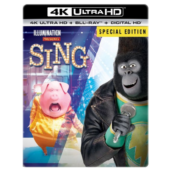 Sing [SteelBook] [4K Ultra HD Blu-ray/Blu-ray] [Best Buy Exclusive] [2016]