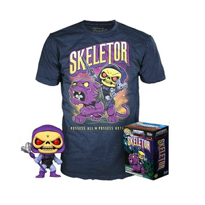 Skeletor #1000 - Masters of the Universe Funko Pop! & Tee [GitD Walmart Exclusive] [Size L]