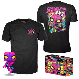 Spider-Man - Marvel Collectors Box Funko Pop! & Tee [Black Light Target Exclusive Size-XL]