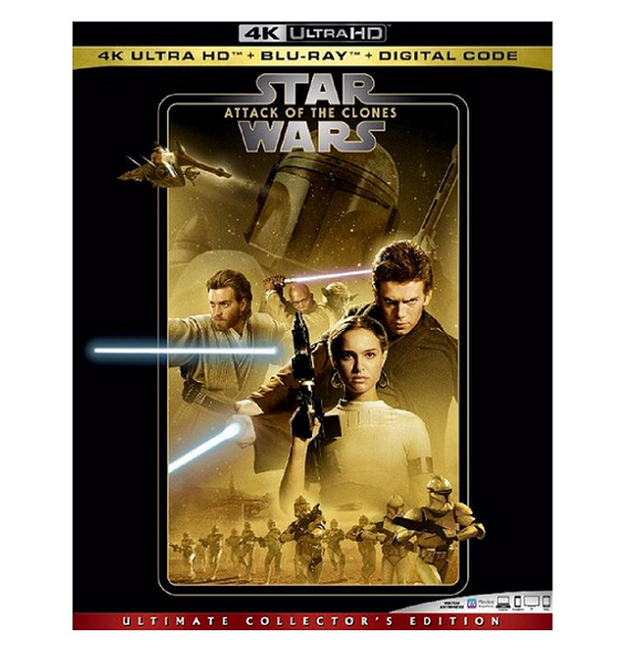 Star Wars Attack of the Clones [4K Ultra HD Blu-ray/Blu-ray] [2002]