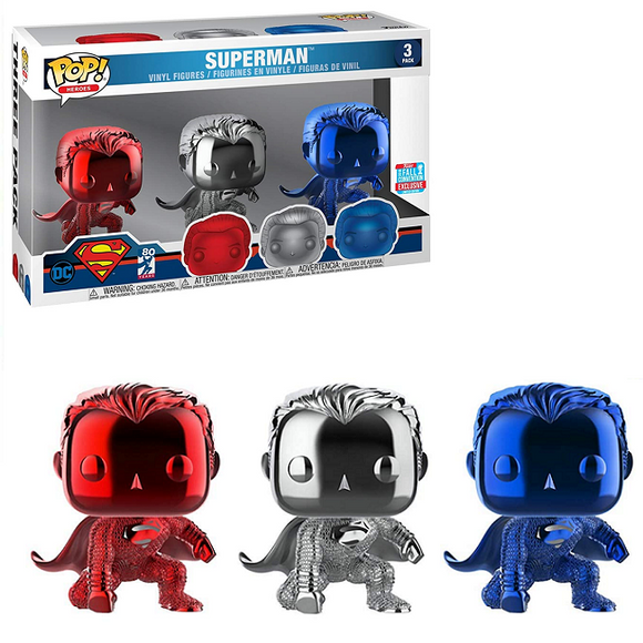 Superman – DC Universe Funko Pop! Heroes 3pk [2018 Fall Convention Exclusive]