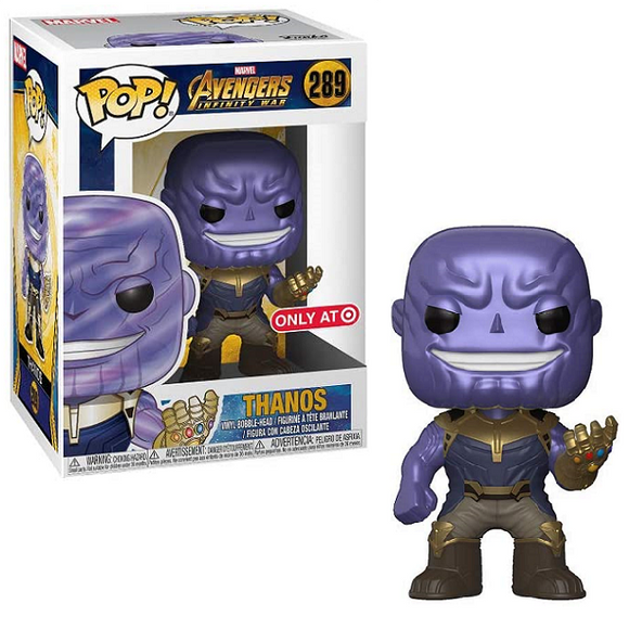 Thanos #289 - Avengers Infinity War Funko Pop! [Metallic Target Exclusive]