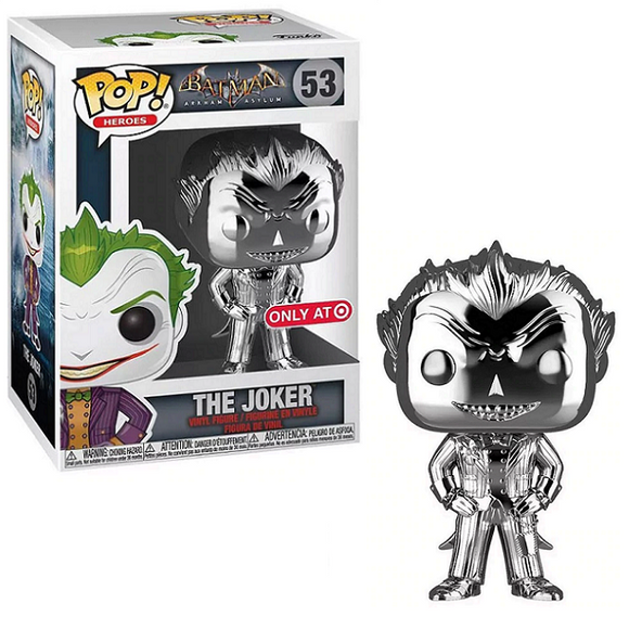 The Joker #53 - Batman Arkham Asylum Funko Pop! Heroes [Silver Chrome Target Exclusive]