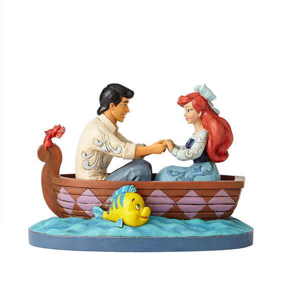 This The Little Mermaid Waiting For A Kiss Ariel and Prince Eric - Disney Traditions Statue