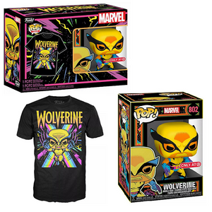 Wolverine #802 – Marvel Collectors Box Funko Pop! & Tee [Blacklight Target Exclusive Size-L]