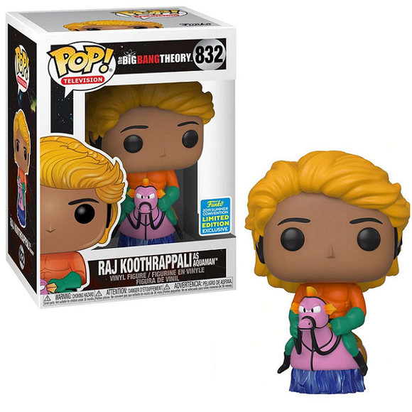 Raj Koothrappali as Aquaman #832 - Big Bang Theory Funko Pop! TV [2019 Summer Convention Exclusive]